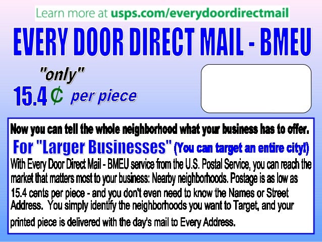 every door direct mail business mail entry unit eddm bmeu usps bulk mail form 3602