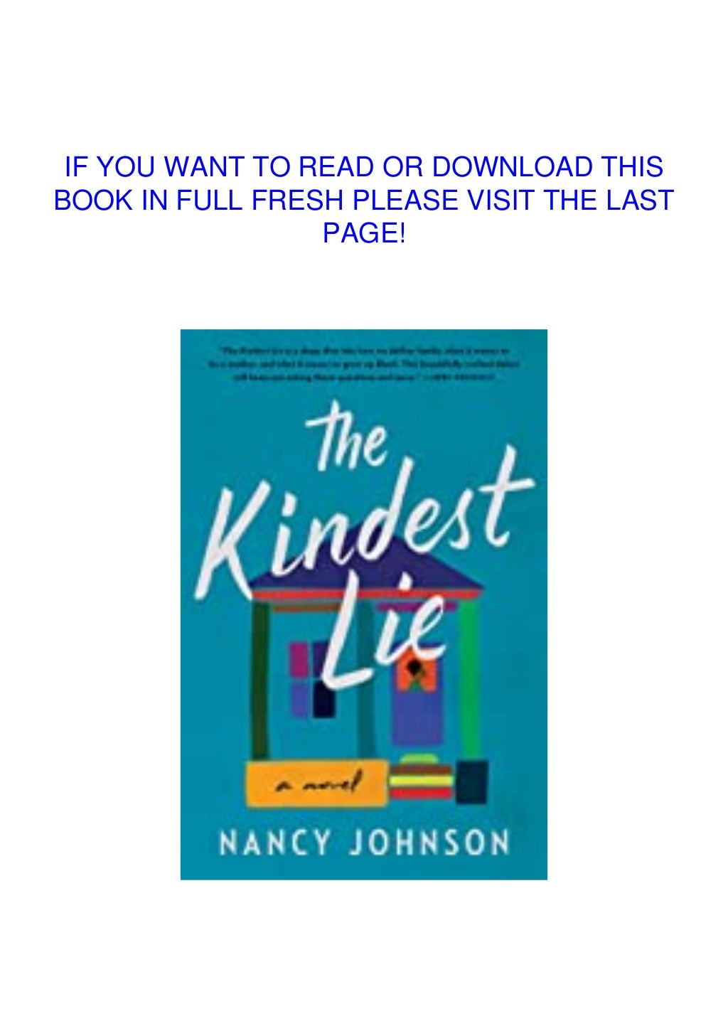 the kindest lie review the kindest lie review