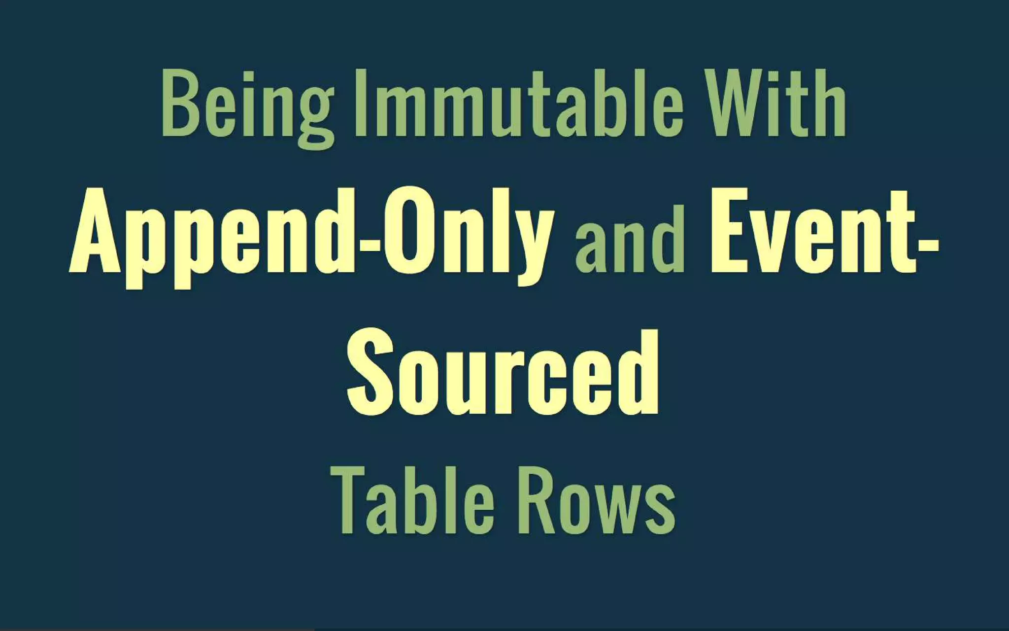 Everyone's guide to event sourcing and async-messaging