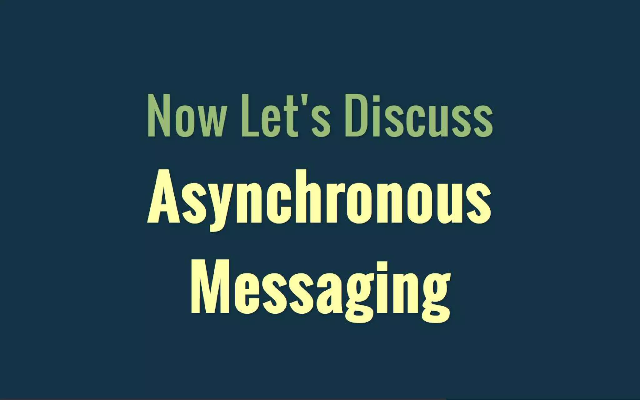 Everyone's guide to event sourcing and async-messaging