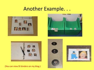 Another Example. . .

(You can view DI binders on my blog.)

 