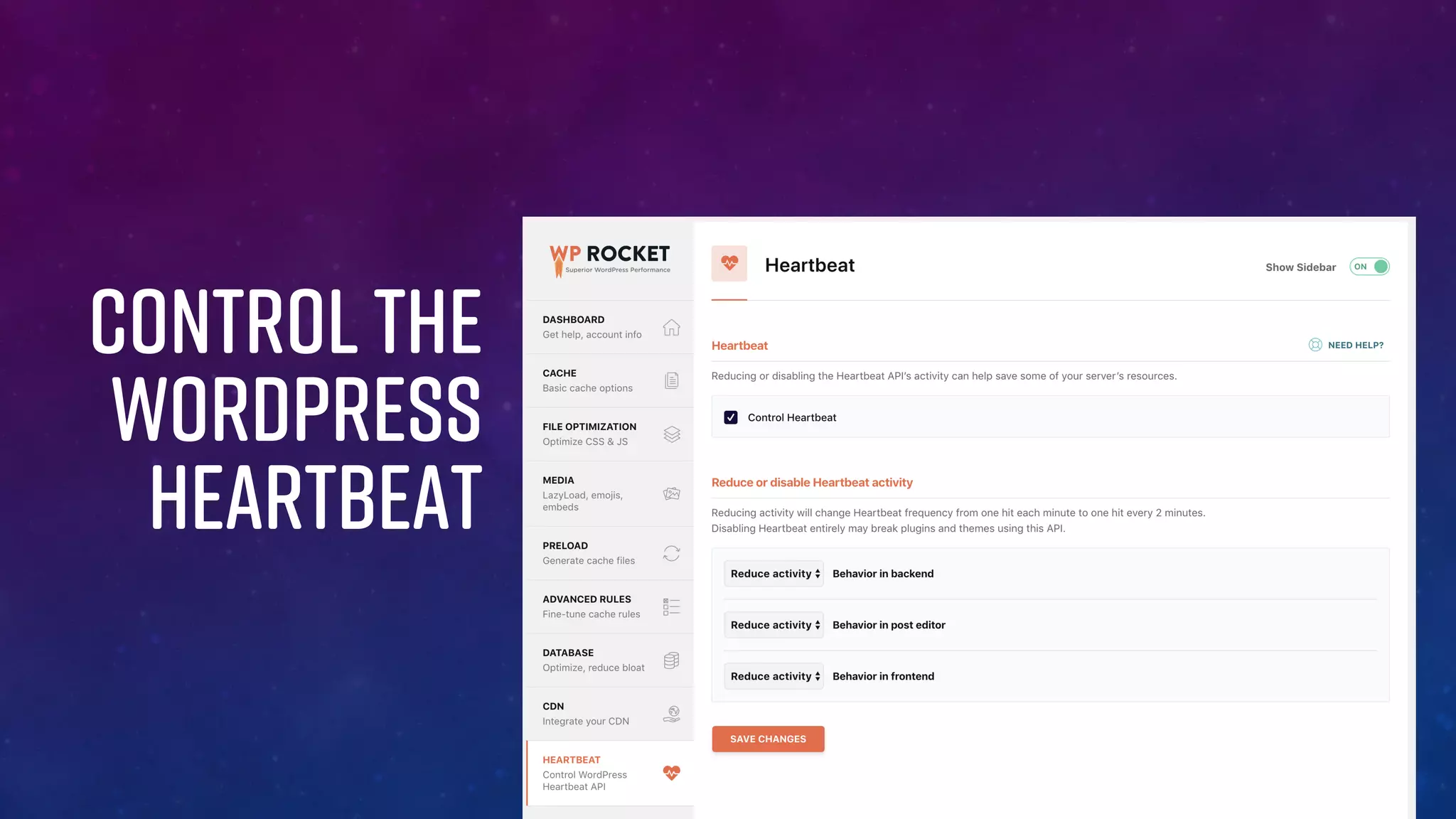 Control the
WordPress
Heartbeat
 