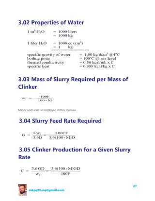 EVERY SINGLE EQUATION IN CEMENT INDUSTRY.pdf QUALITY CONTROL FORMULAS 1 ...