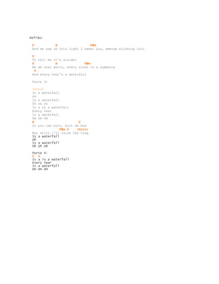 Every teardrop is a waterfall (Coldplay) - Cifra