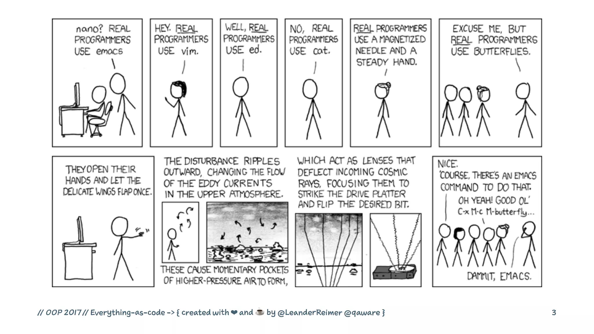 // OOP 2017 // Everything-as-code -> { created with ❤ and ☕ by @LeanderReimer @qaware } 3
 