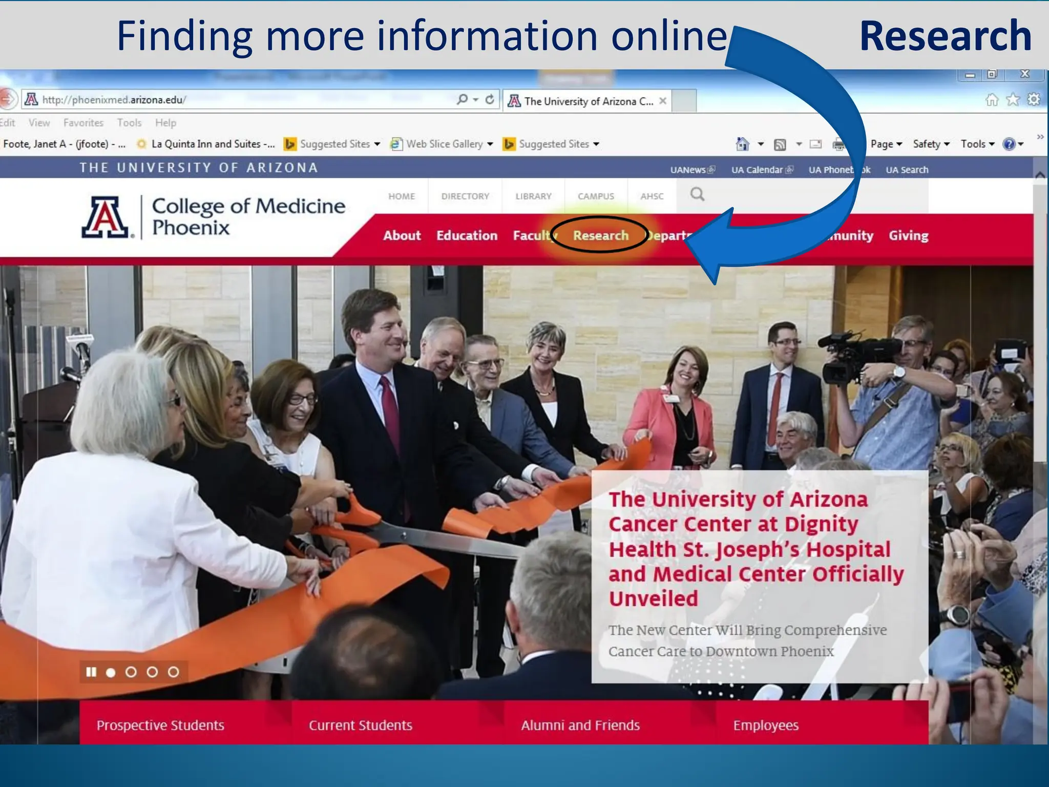 Finding more information online: Research
 