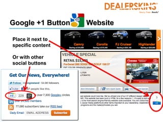 Google +1 Button   Website

Place it next to
specific content

Or with other
social buttons
 
