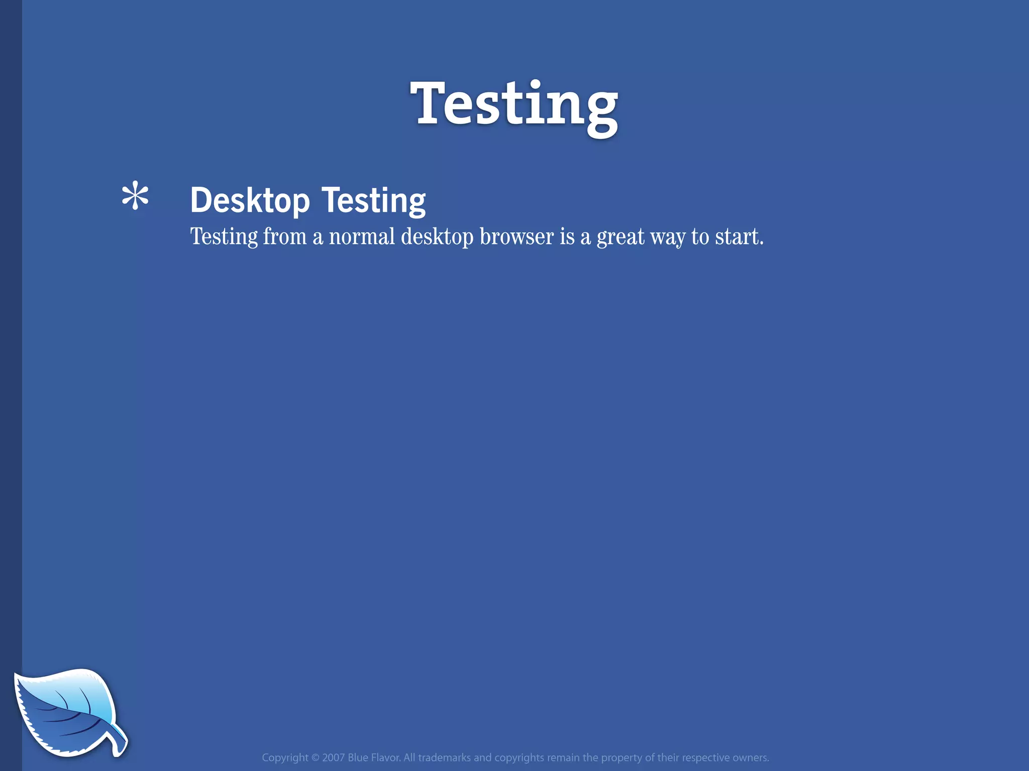 Everything you wanted to know about the mobile web but were afraid to ask...blueflavor.com