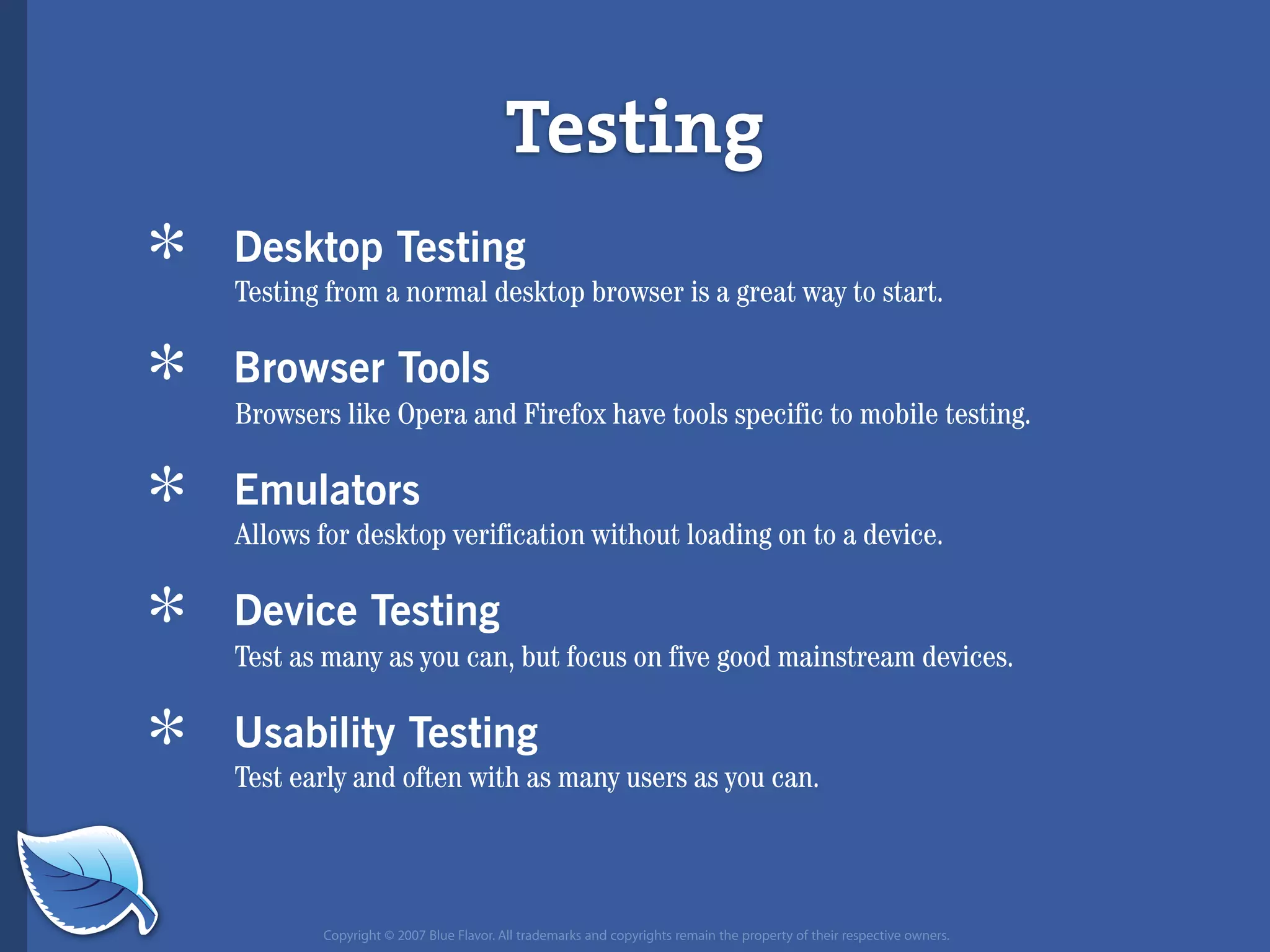 Everything you wanted to know about the mobile web but were afraid to ask...blueflavor.com