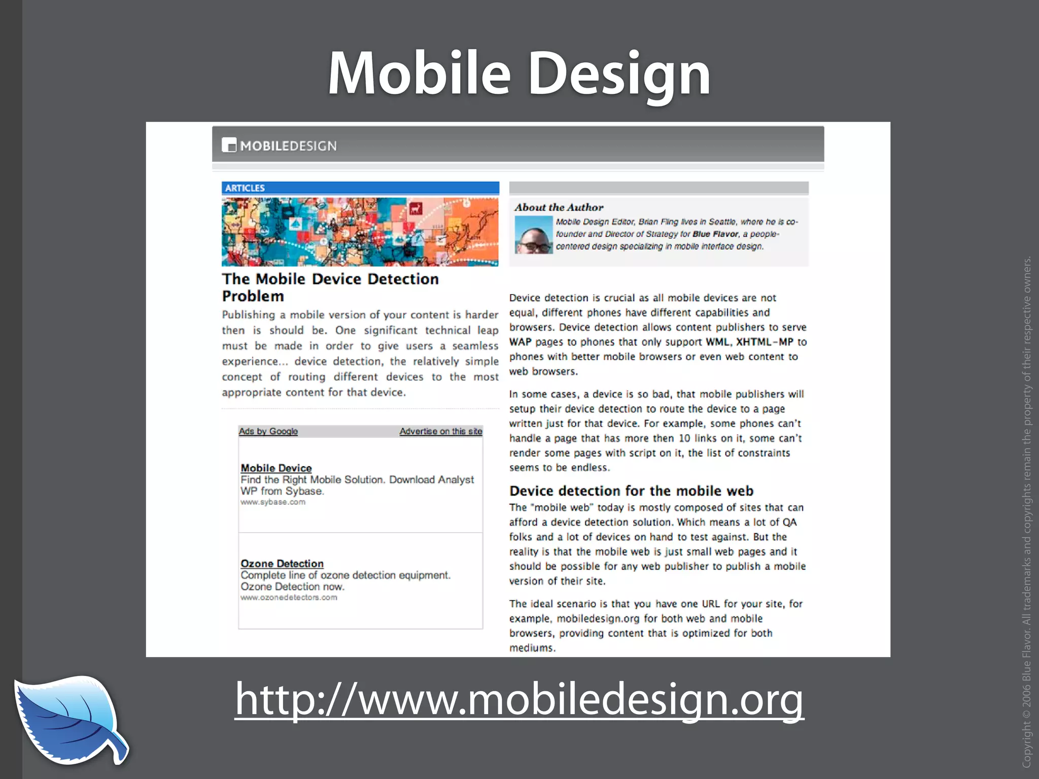 Everything you wanted to know about the mobile web but were afraid to ask...blueflavor.com