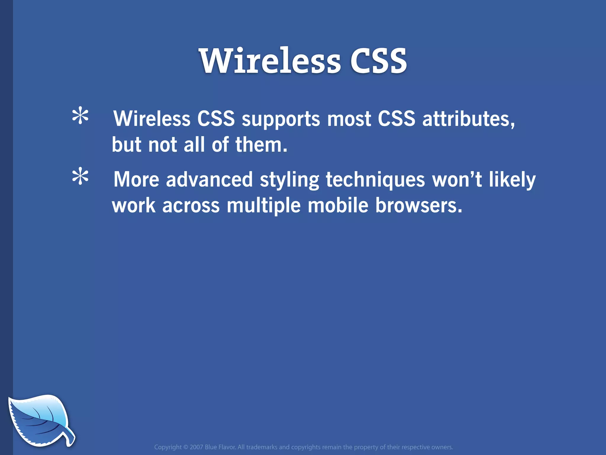 Everything you wanted to know about the mobile web but were afraid to ask...blueflavor.com