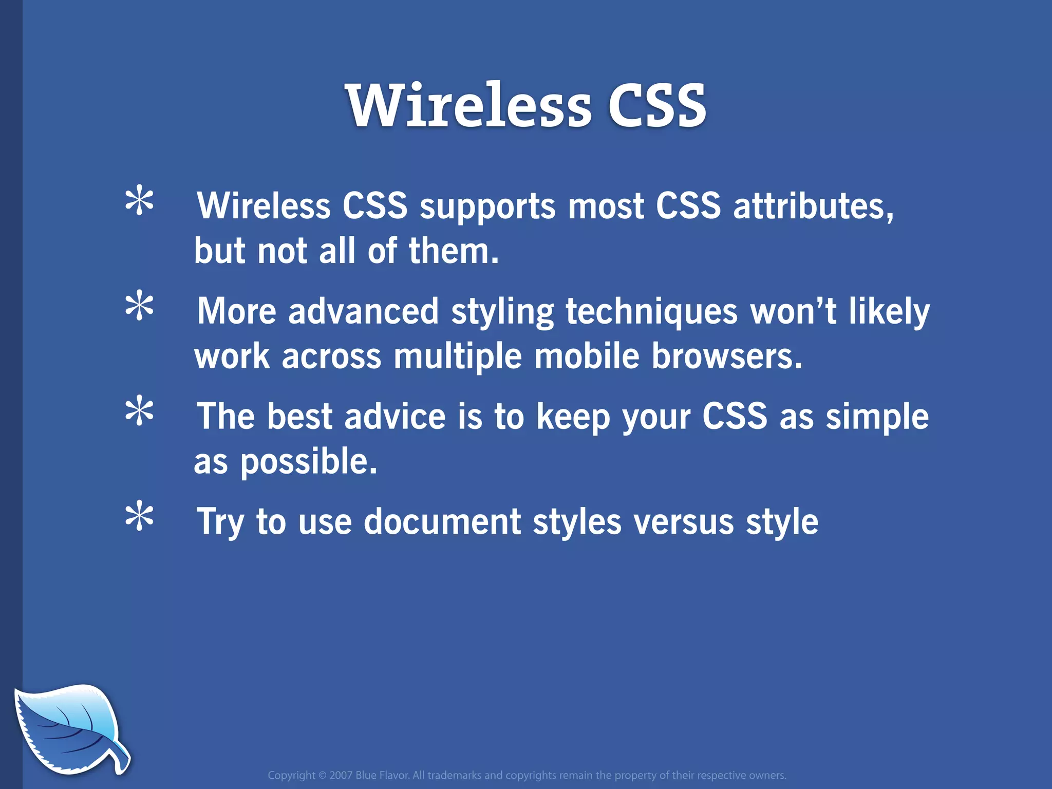 Everything you wanted to know about the mobile web but were afraid to ask...blueflavor.com