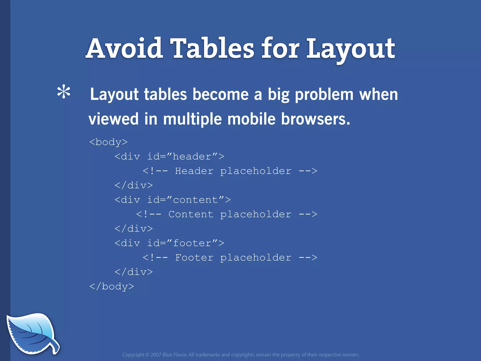 Everything you wanted to know about the mobile web but were afraid to ask...blueflavor.com