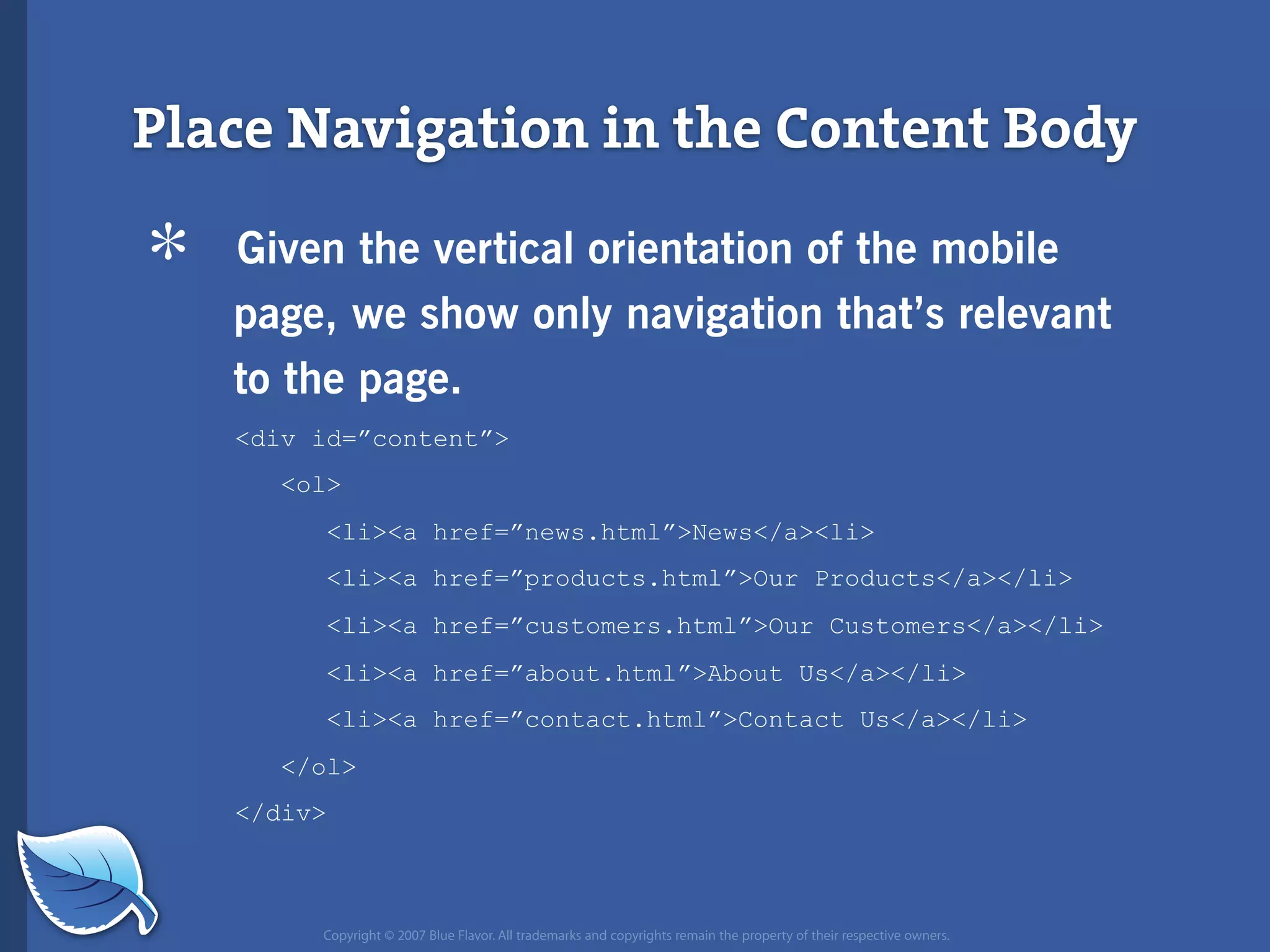 Everything you wanted to know about the mobile web but were afraid to ask...blueflavor.com