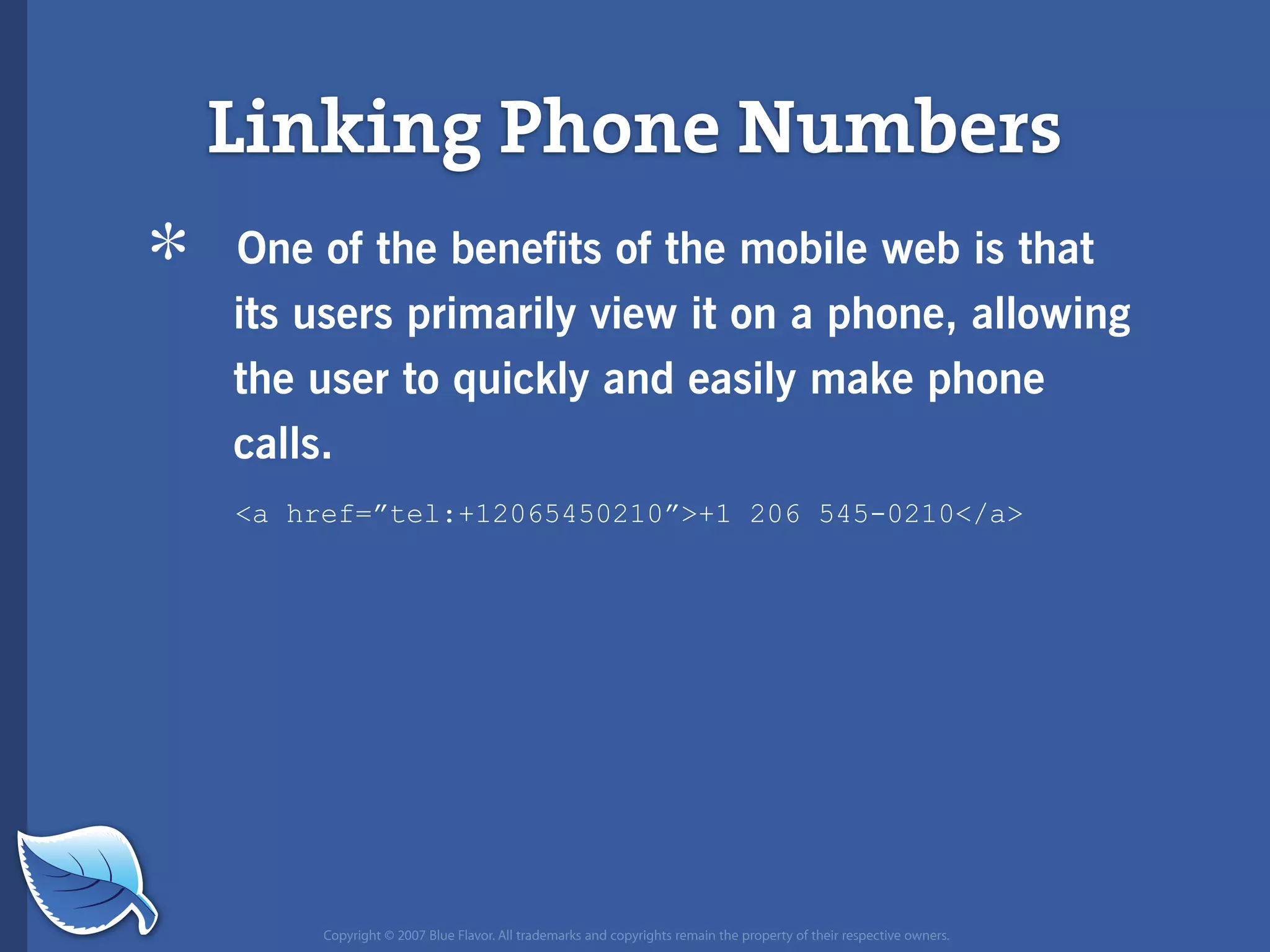 Everything you wanted to know about the mobile web but were afraid to ask...blueflavor.com