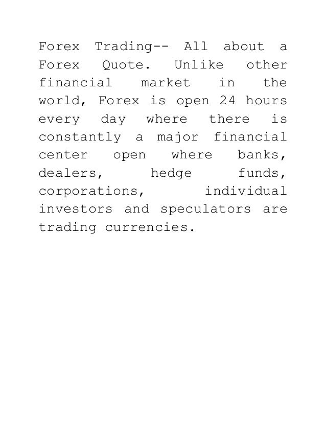 Forex quotes live