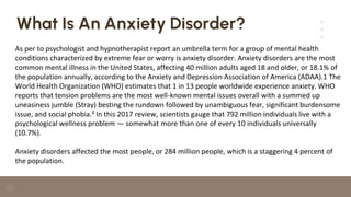 What Is An Anxiety Disorder?
As per to psychologist and hypnotherapist report an umbrella term for a group of mental healt...