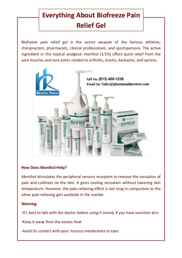 Everything About Biofreeze Pain Relief Gel Everything About Biofreeze Pain Relief Gel