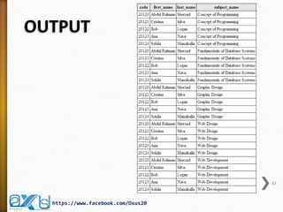 OUTPUT
43
https://www.facebook.com/Oxus20
 