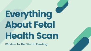 Everything
About Fetal
Health Scan
Window To The Womb Reading
 