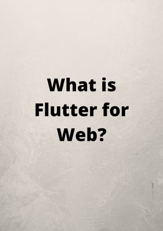 Everything about flutter web development | PDF
