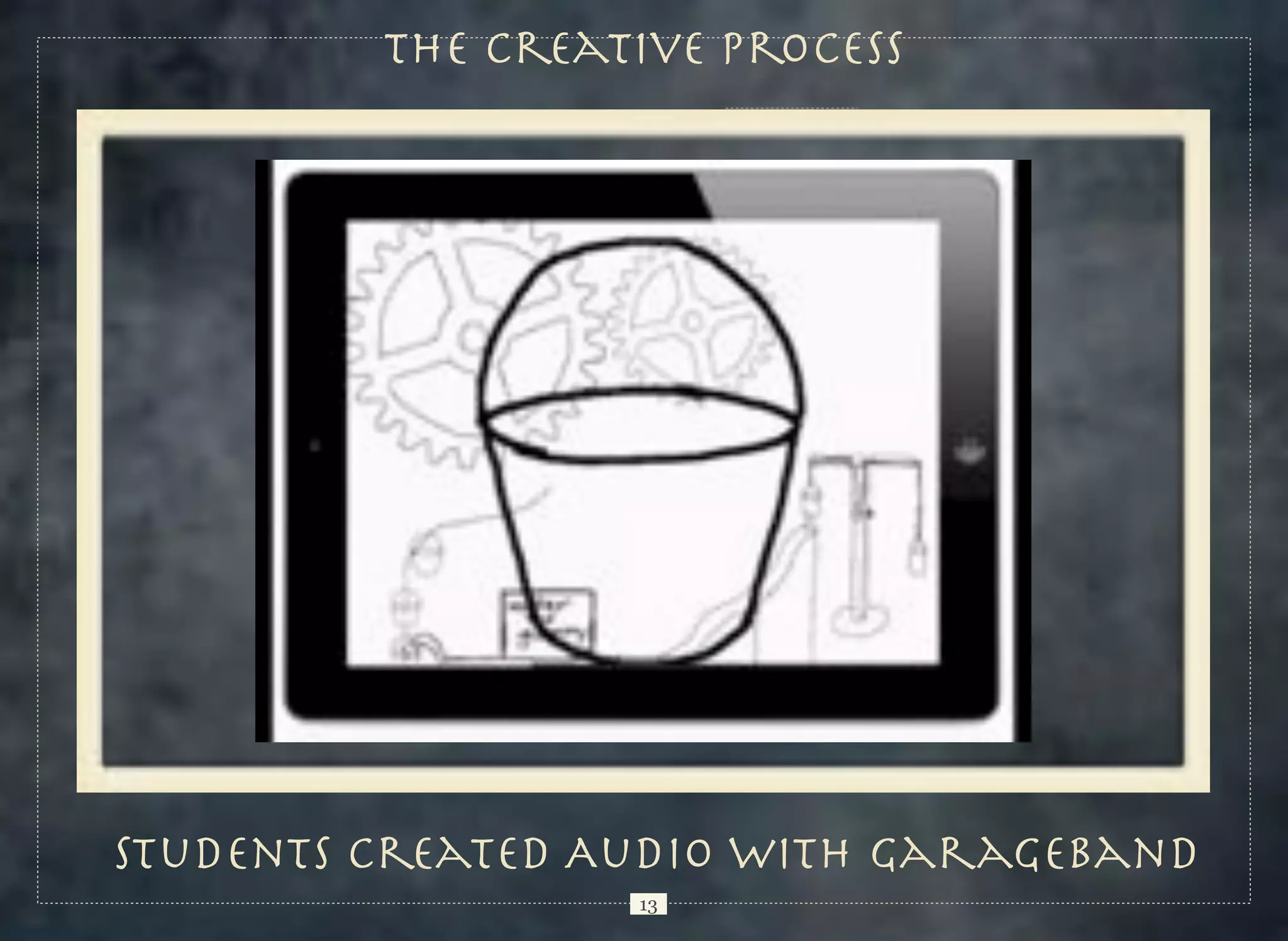 The Creative Process

Students created Audio with Garageband
13

 