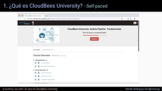 1. ¿Qué es CloudBees University? - Self-paced
Everything “as-code”. El caso de CloudBees University Romén Rodríguez Gil (@romenrg)
 