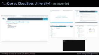 1. ¿Qué es CloudBees University? - Instructor-led
Everything “as-code”. El caso de CloudBees University Romén Rodríguez Gil (@romenrg)
 