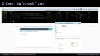 2. Everything “as code” - Labs
Everything “as-code”. El caso de CloudBees University Romén Rodríguez Gil (@romenrg)
 