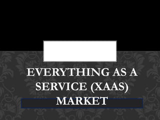 EVERYTHING AS A
SERVICE (XAAS)
MARKET
 