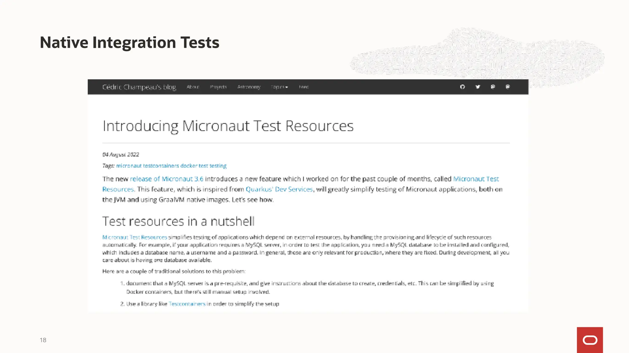 Native Integration Tests
18
 