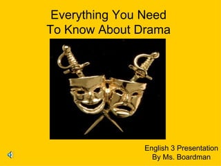 English 3 Presentation By Ms. Boardman Everything You Need To Know About Drama 