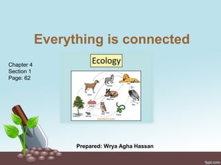 Everything is connected
Chapter 4
Section 1
Page: 62
Prepared: Wrya Agha Hassan
 