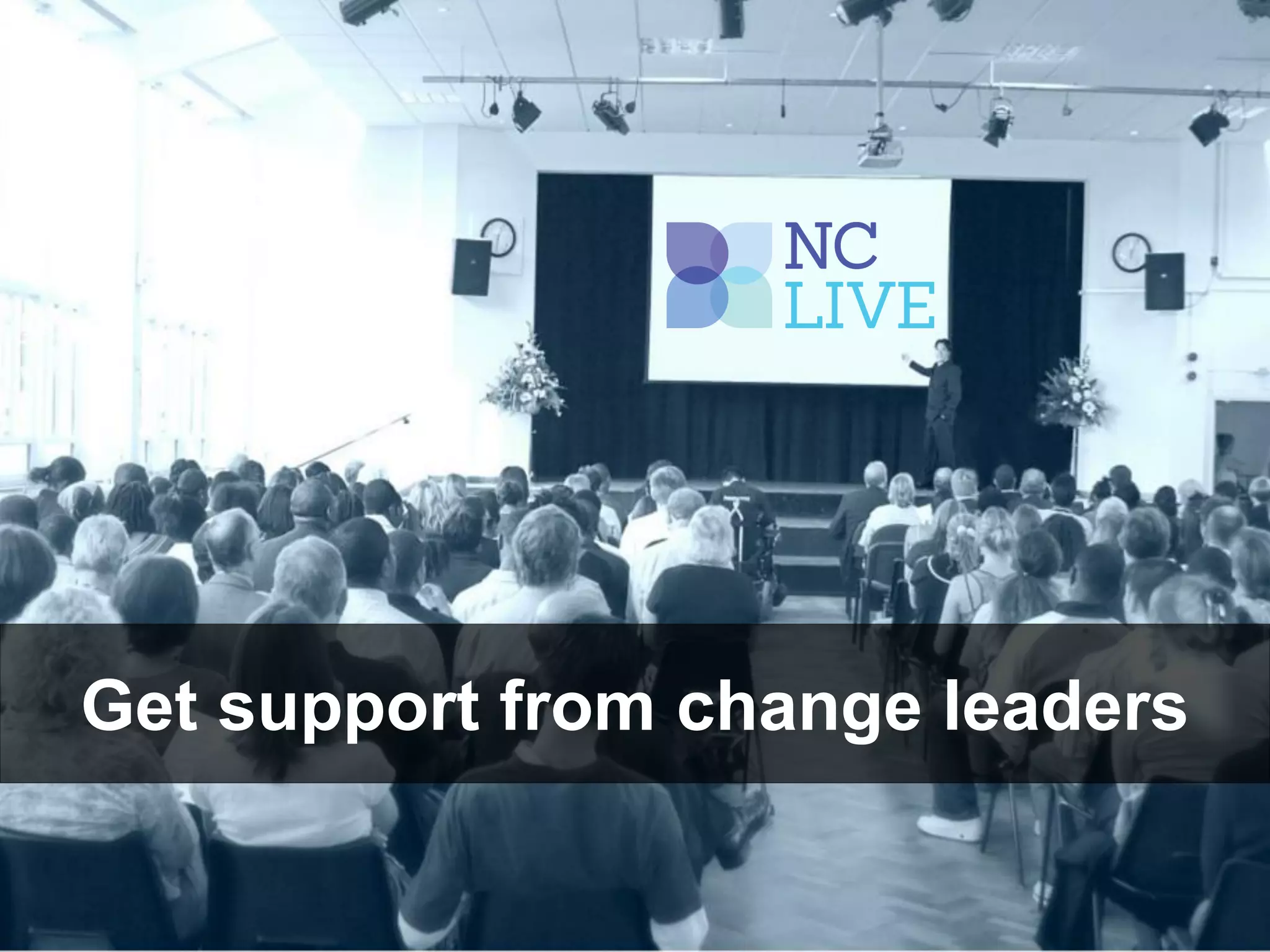 Get support from change leaders
 