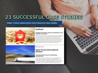 https://www.valuescentre.com/resources/case-studies
23 SUCCESSFUL CASE STUDIES
 
