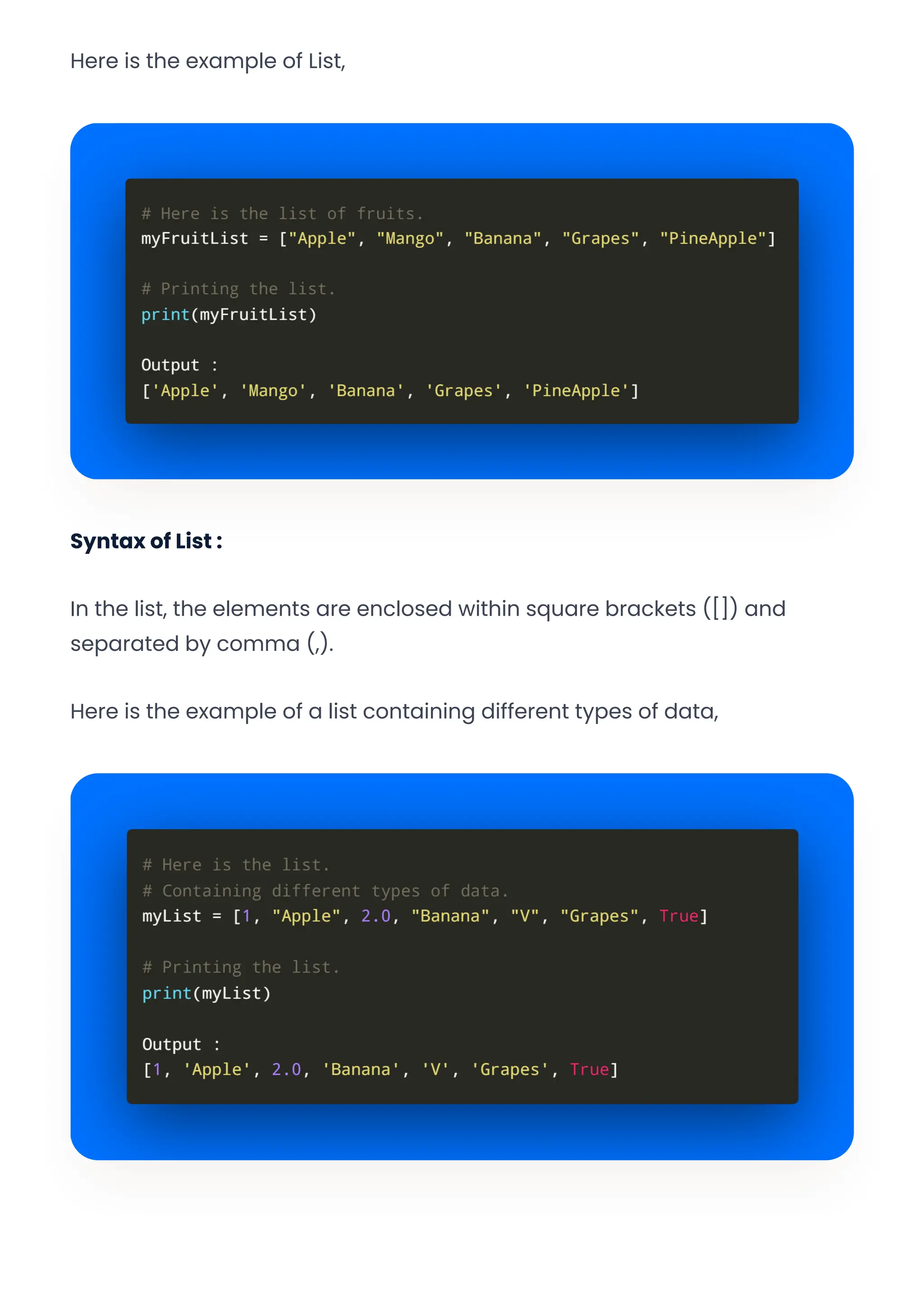 Everything Technical on List in Python-- | PDF