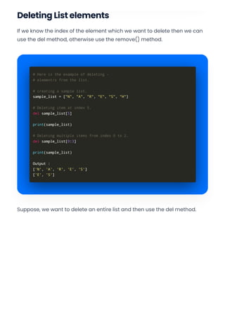 Everything Technical on List in Python-- | PDF