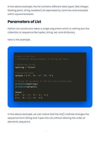 Everything Technical on List in Python-- | PDF
