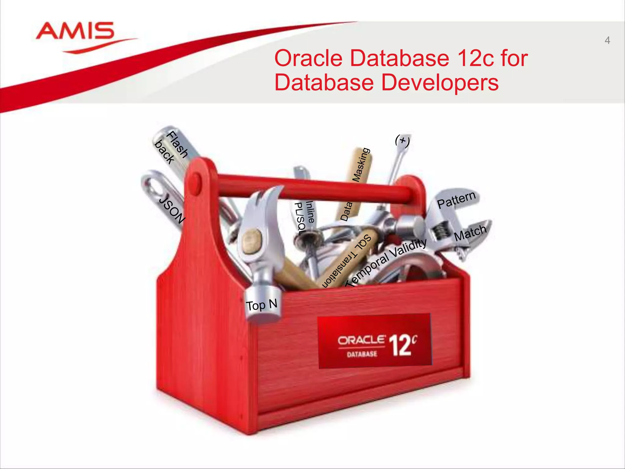 4 Oracle Database 12c for Database Developers 
