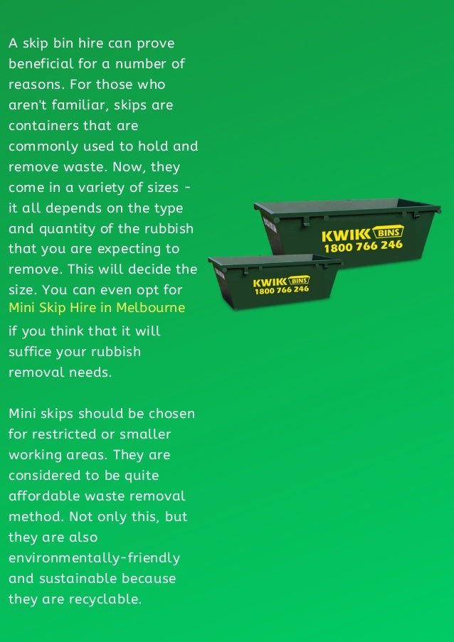 Everything That You Need to Know About Mini Skip Hire in Melbourne