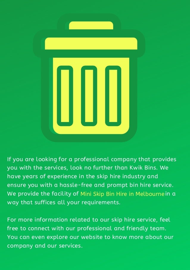 Everything That You Need to Know About Mini Skip Hire in Melbourne