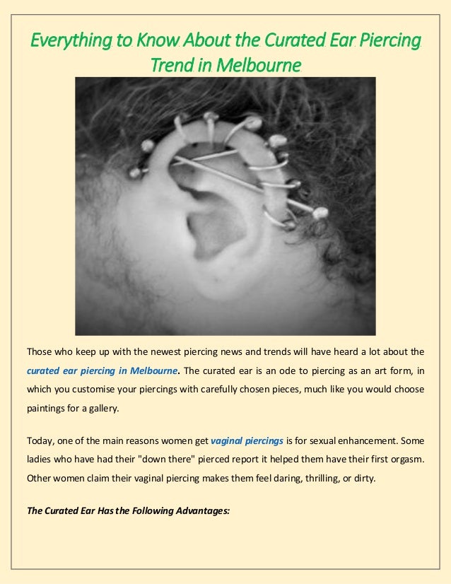 Everything to know about the curated ear piercing trend in melbourne