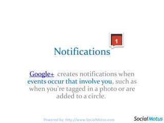 You can also change the visibility of your circles.Just go to ‘Edit Profile’ and click on any of the people in your circles to the bottom left of the screen and this box will appear.Powered by: http://www.SocialMotus.com