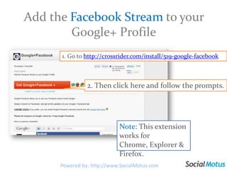 Some greatChromeextensionsPowered by: http://www.SocialMotus.com