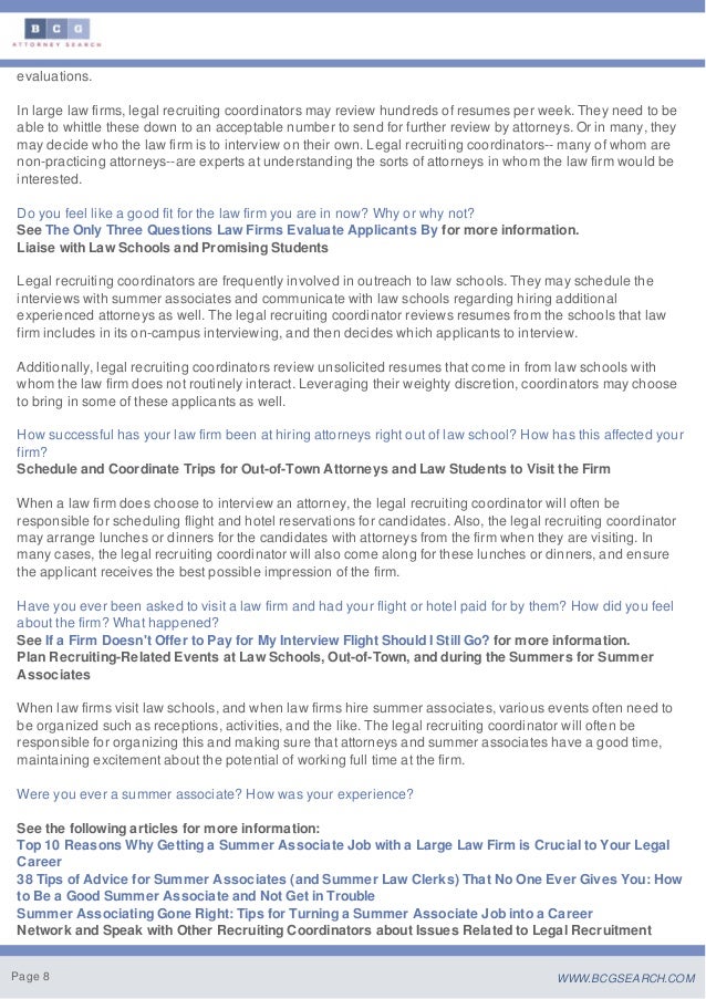 Everything You Always Wanted to Know about Legal Recruiting