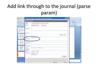 Add link through to the journal (parse
               param)
 