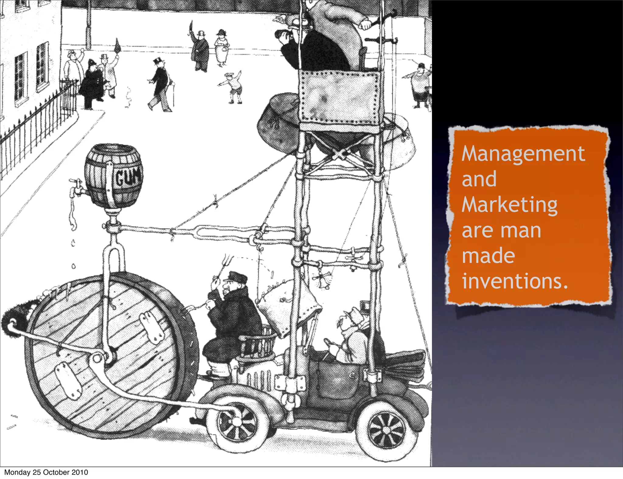 Management
and
Marketing
are man
made
inventions.
Monday 25 October 2010
 