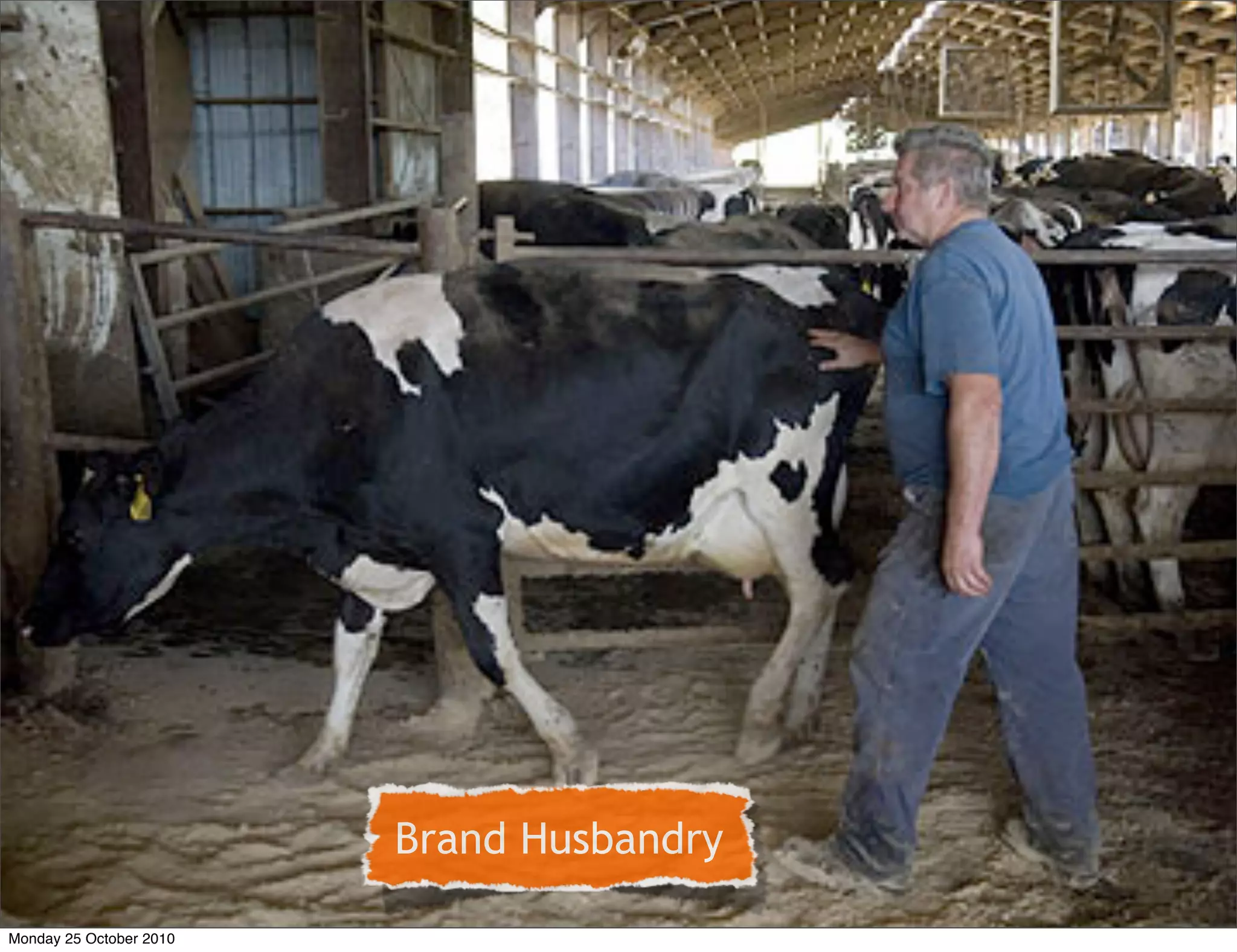 Brand Husbandry
Monday 25 October 2010
 