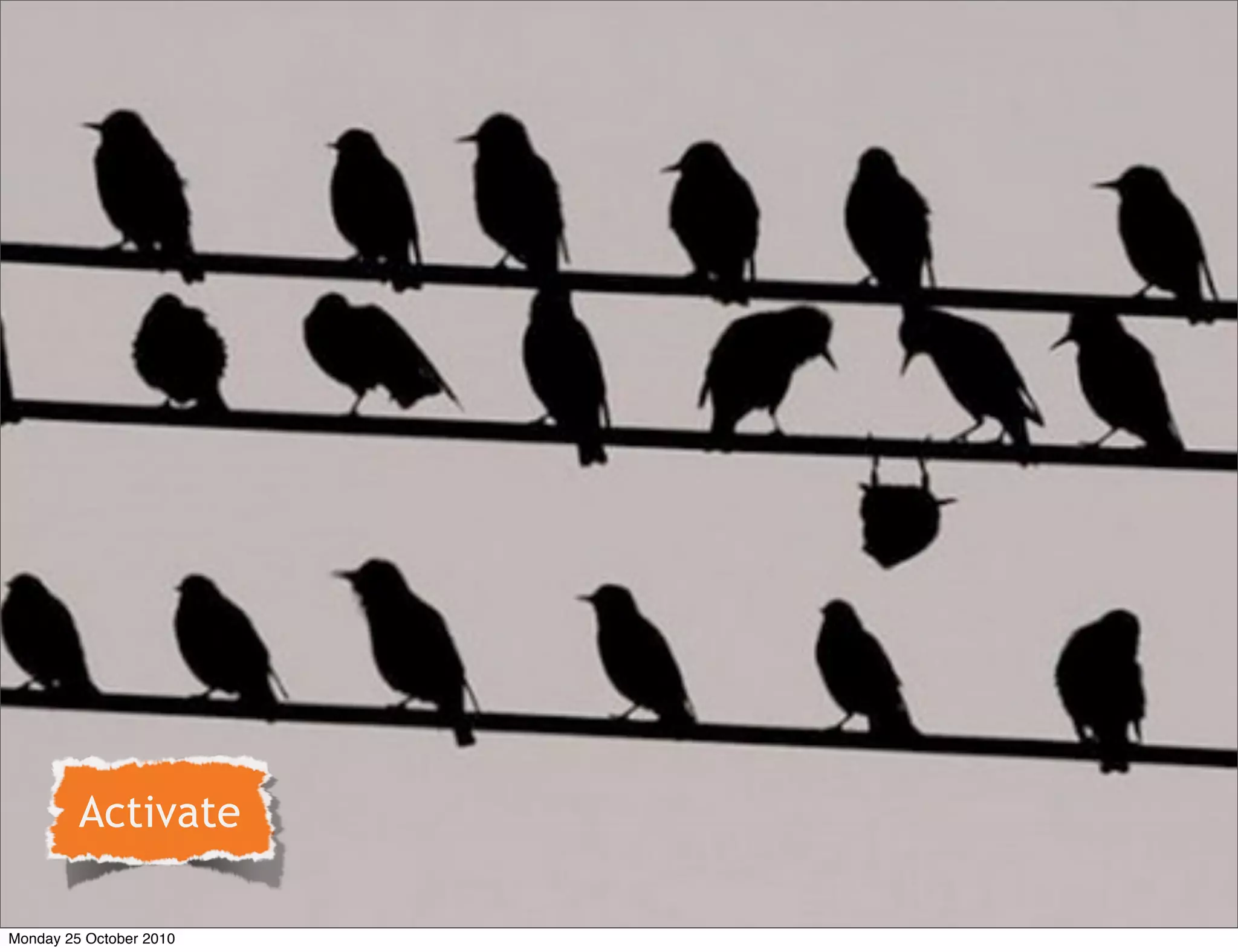 Activate
Monday 25 October 2010
 