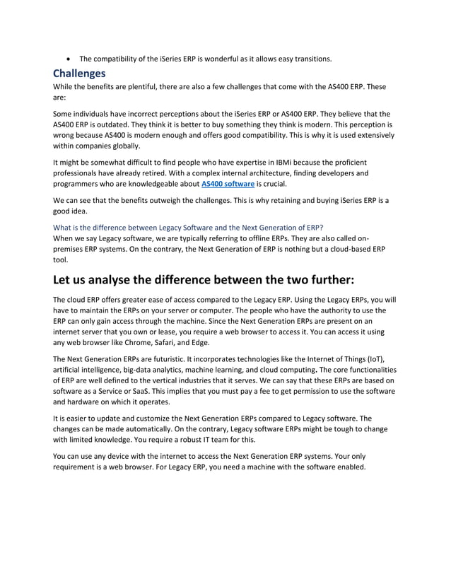Everything You Must Know About IBM AS400 ERP and ERP Cloud.pdf